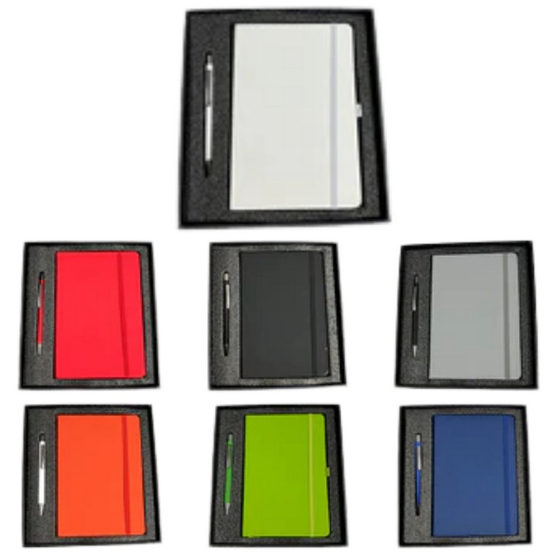 Script Notebook and Sky Stylus Pen Gift Set in Black Presentation Box