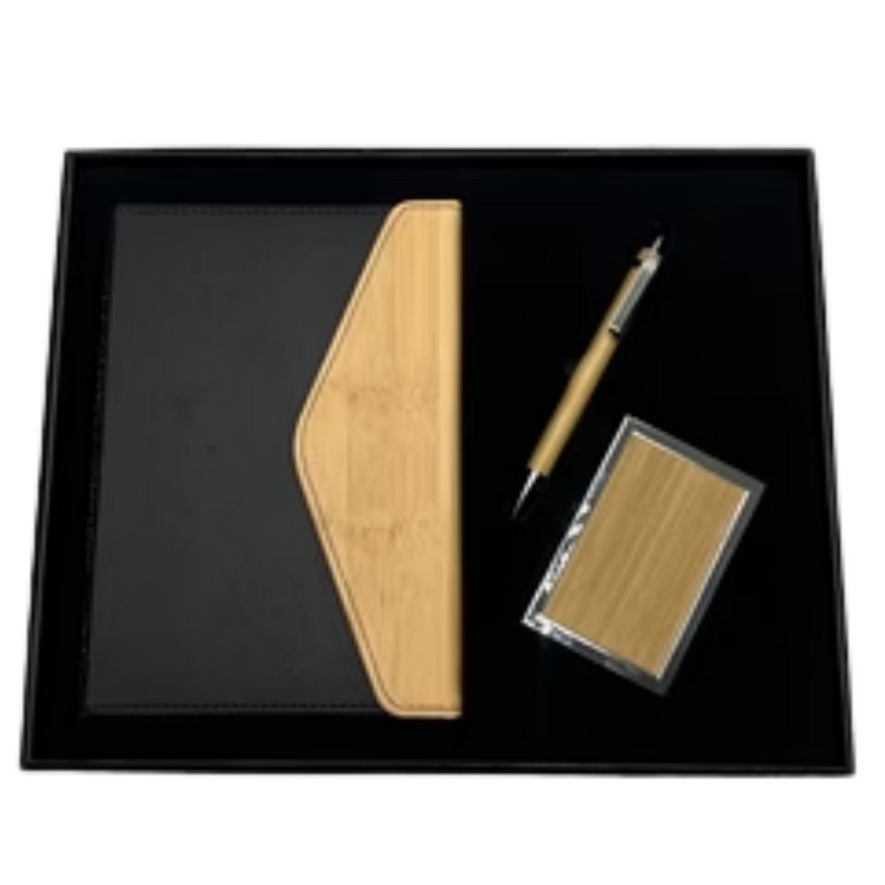 Sleek Notebook, Card Holder & Pen in Gift Box