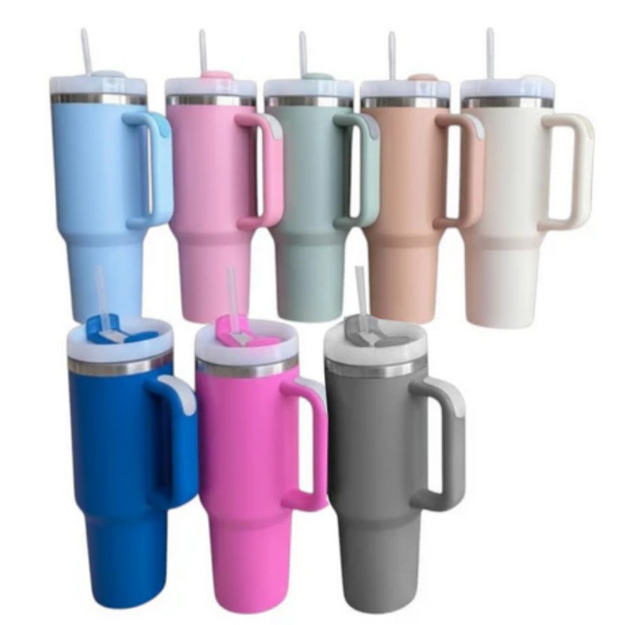 1200ml Tumbler with Handle & Straw Lid