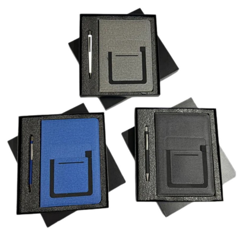 Mode Notebook and Sky Stylus Pen Gift Set in Black Presentation Box