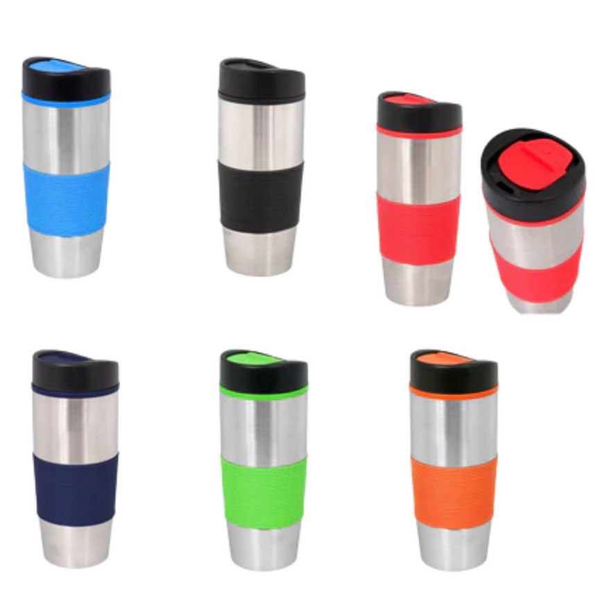 Grip & Go Steel & Plastic Double Wall Tumbler